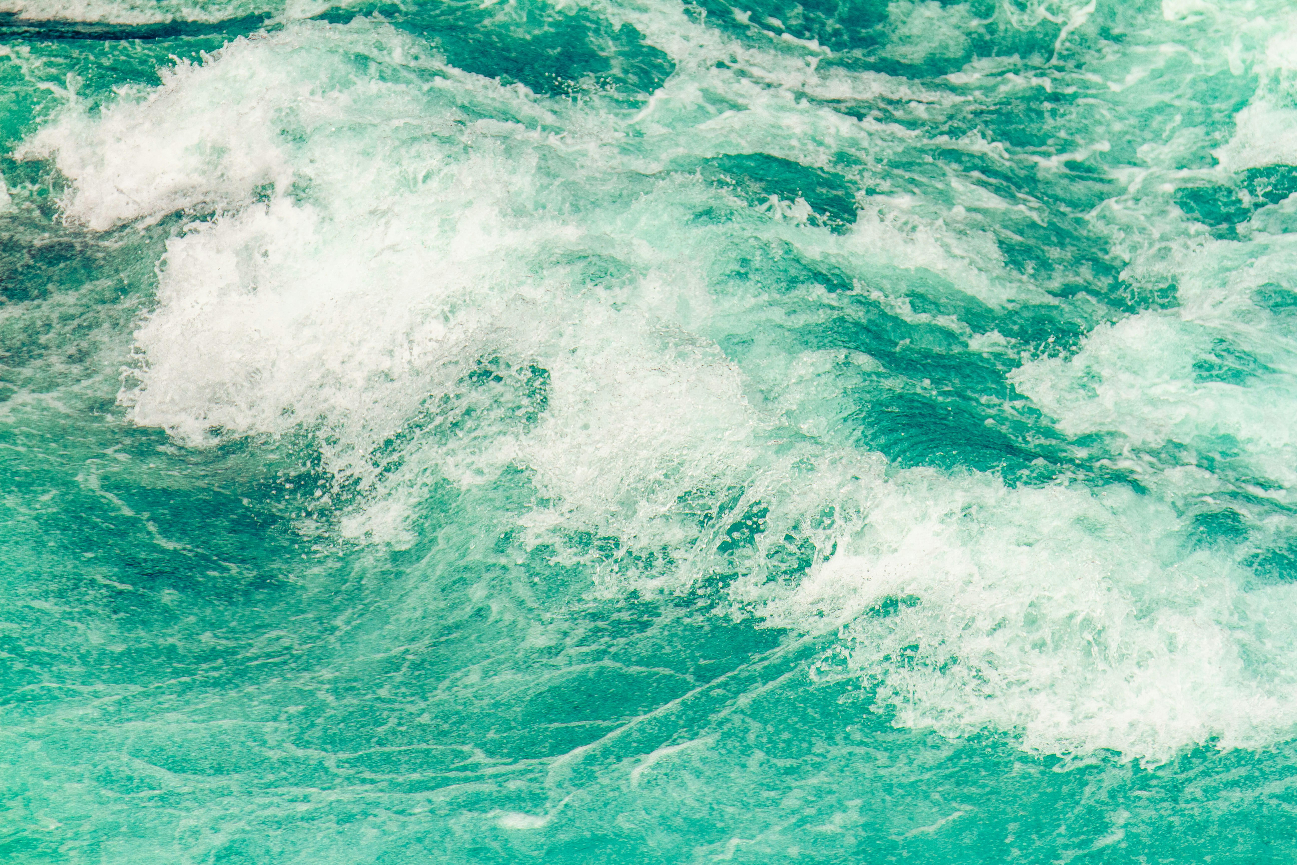 blue and white ocean waves